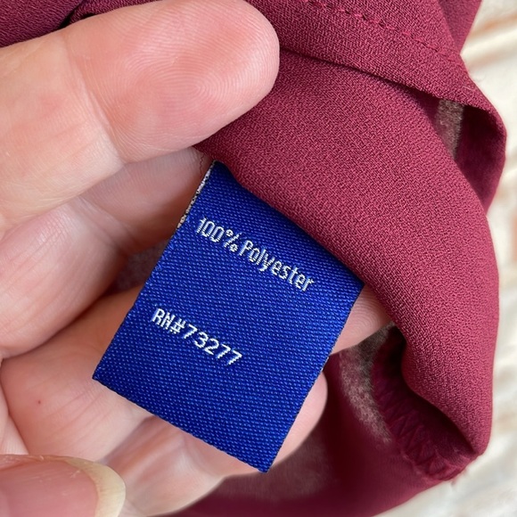 Apt. 9 Women's Burgundy Blouse - Picture 9 of 12